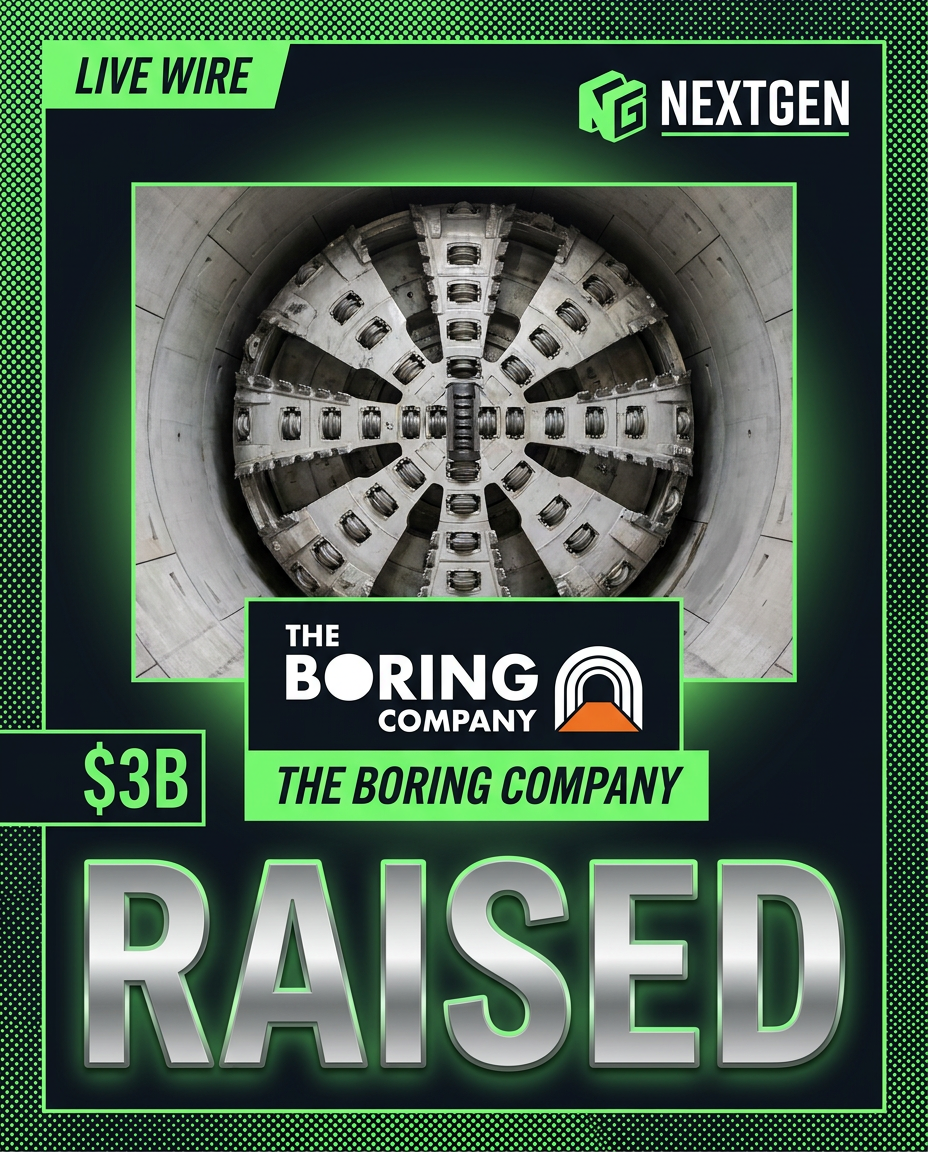 The Boring Company secured 3 billion dollars in new funding at a 23 billion valuation.
